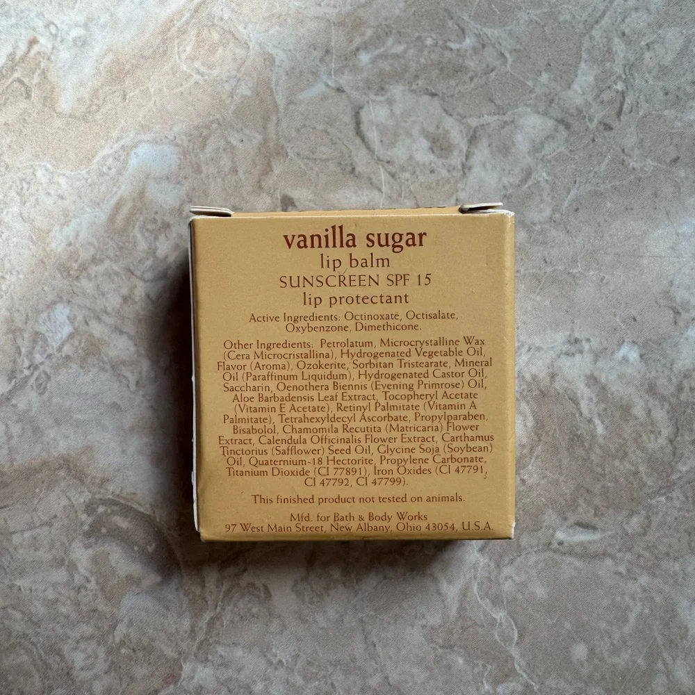 Bath & Body Works Vanilla Sugar Lip Balm SPF 15 Lip Protectant 4.2g NIB
